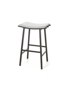 Nathan Backless Non-Swivel Saddle Stool with Cushioned Seat