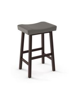 Miller Backless Non-Swivel Saddle Stool with Cushioned Seat