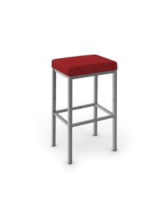 Bradley Backless Non-Swivel Saddle Stool with Cushioned Seat
