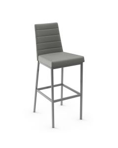 Luna Non-Swivel Bar Stool with Cushioned Seat &amp; Backrest