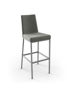 Linea Non-Swivel Bar Stool with Cushioned Seat &amp; Backrest
