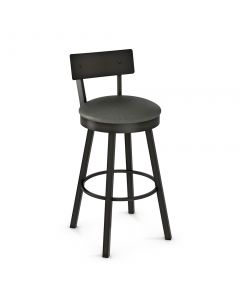 Lauren Swivel Low Back Bar Stool with Cushioned Seat