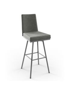 Linea Swivel Bar Stool with Cushioned Seat &amp; Backrest