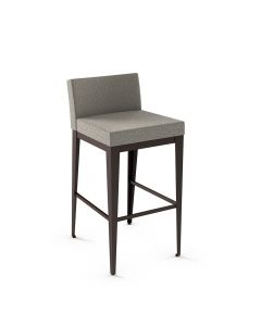 Ethan Non-Swivel Low Back Bar Stool with Cushioned Seat &amp; Backrest
