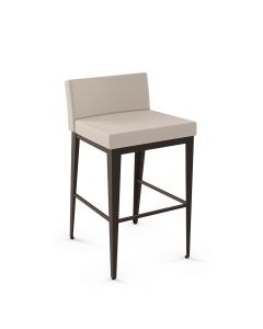 Ethan XL Non-Swivel Low Back Bar Stool with Cushioned Seat &amp; Backrest