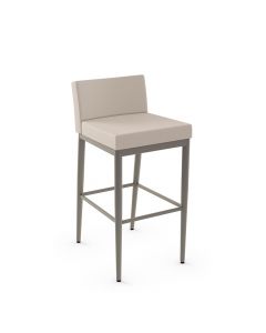 Hanson Non-Swivel Low Back Bar Stool with Cushioned Seat &amp; Backrest