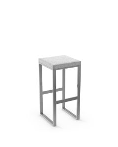 Aaron Backless Non-Swivel Bar Stool with Cushioned Seat