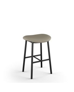 Willo Backless Non-Swivel Saddle Stool with Cushioned Seat