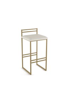 Sonoma Non-Swivel Low Back Bar Stool with Cushioned Seat