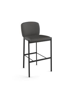 Kally Non-Swivel Low Back Bar Stool with Cushioned Seat &amp; Backrest