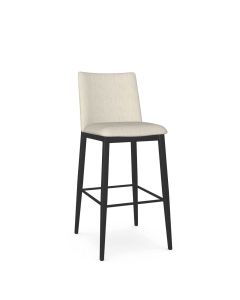Charlotte Non-Swivel Bar Stool with Cushioned Seat &amp; Backrest