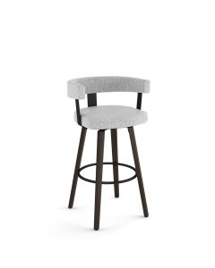 Fletcher Swivel Bar Stool with Cushioned Seat &amp; Backrest