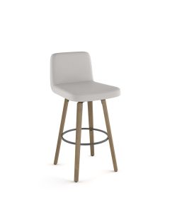Visconti Swivel Low Back Bar Stool with Cushioned Seat &amp; Backrest