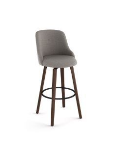 Diaz Swivel Bar Stool with Cushioned Seat &amp; Backrest