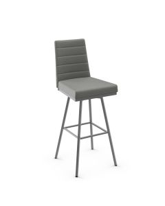 Luna Swivel Bar Stool with Cushioned Seat &amp; Backrest