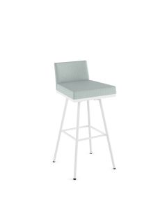 Linea Swivel Low Back Bar Stool with Cushioned Seat &amp; Backrest
