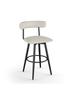 Barbara Swivel Bar Stool with Cushioned Seat &amp; Backrest