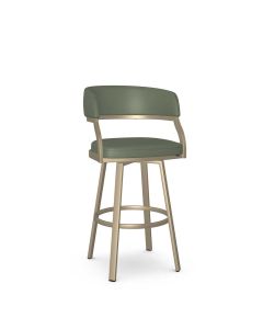 Mazzy Swivel Bar Stool with Cushioned Seat &amp; Backrest