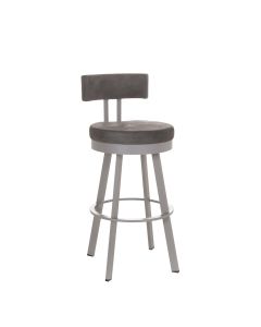 Barry Swivel Low Back Bar Stool with Cushioned Seat &amp; Backrest