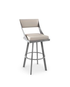 Fame Swivel Bar Stool with Cushioned Seat &amp; Backrest