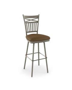 Garden Swivel Bar Stool with Cushioned Seat