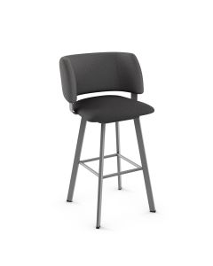 Easton Swivel Bar Stool with Cushioned Seat &amp; Backrest