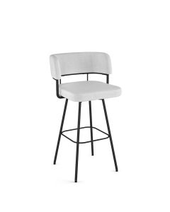 Enya Swivel Bar Stool with Cushioned Seat &amp; Backrest