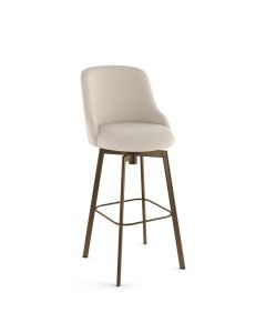 Diego Swivel Bar Stool with Cushioned Seat &amp; Backrest