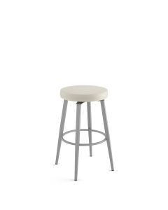 Zip Backless Swivel Bar Stool with Cushioned Seat