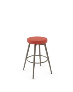 Nox Backless Swivel Bar Stool with Cushioned Seat