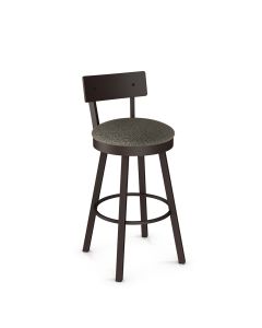 Lauren Swivel Low Back Bar Stool with Cushioned Seat